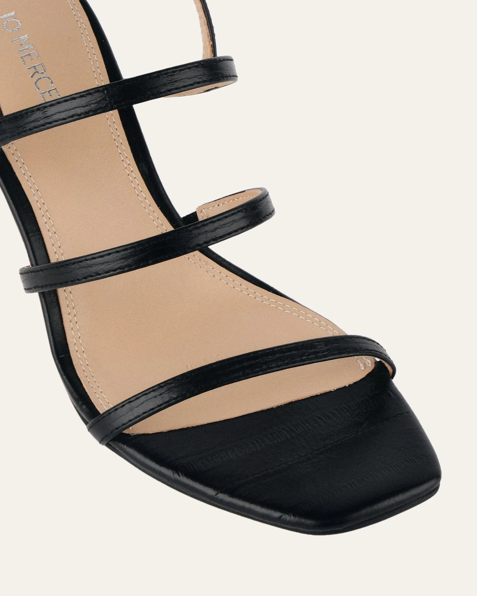 NIX MID HEEL SANDALEN SCHWARZ ECHSENLEDER