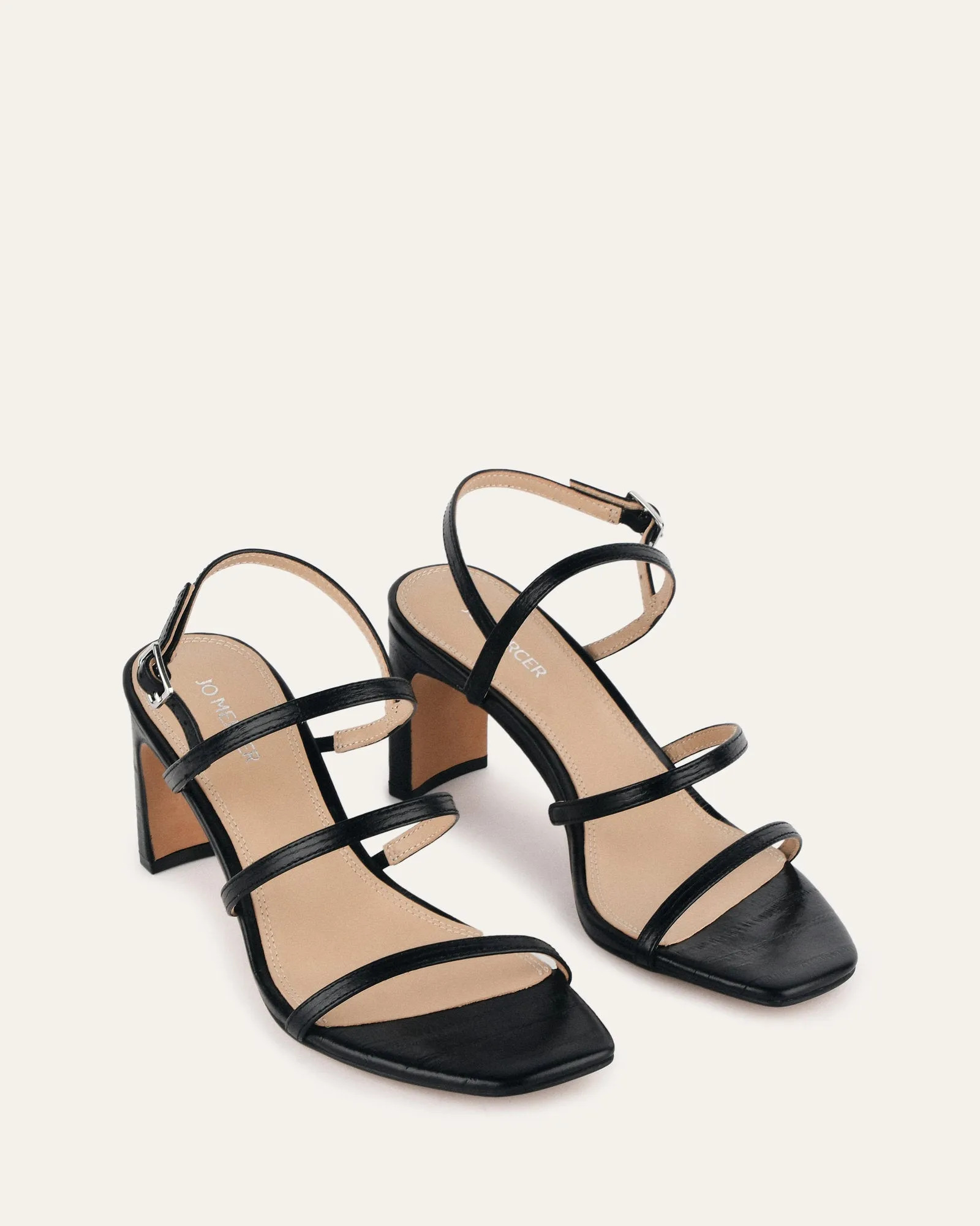 NIX MID HEEL SANDALEN SCHWARZ ECHSENLEDER