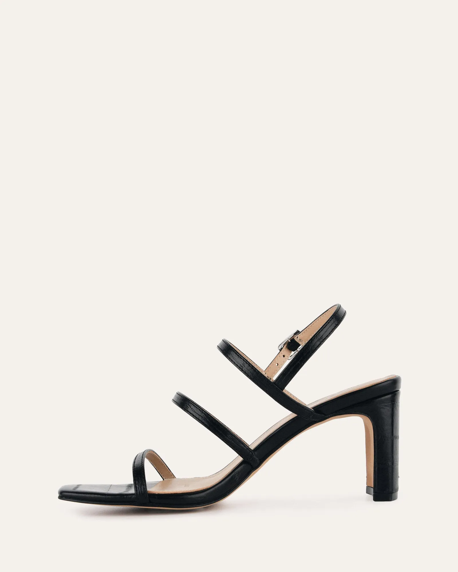 NIX MID HEEL SANDALEN SCHWARZ ECHSENLEDER