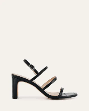 NIX MID HEEL SANDALEN SCHWARZ ECHSENLEDER