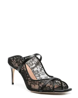 Noah Lace Mesh 70 Sandale in Schwarz
