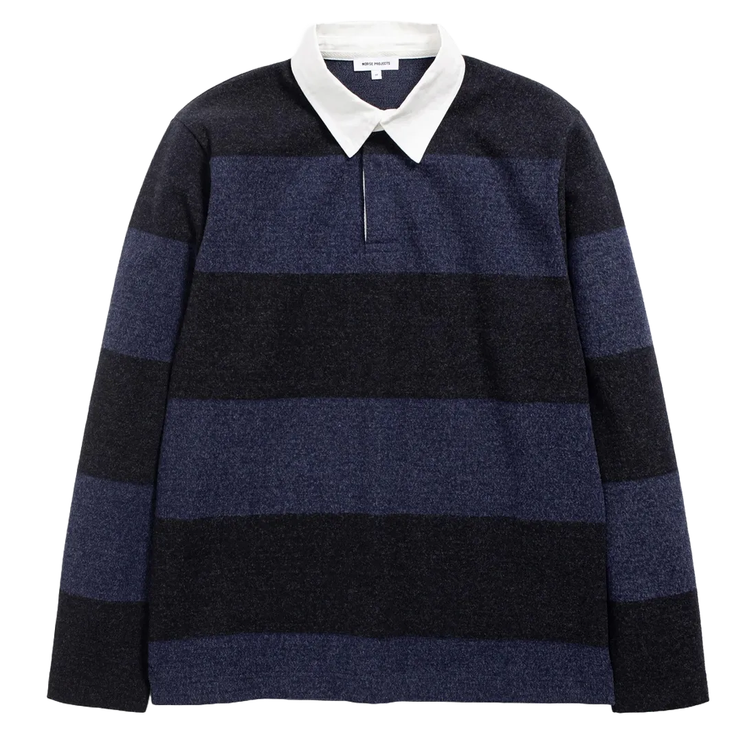Norse Projects Ruben Rippstrick Rugby Langarm Polo Navy