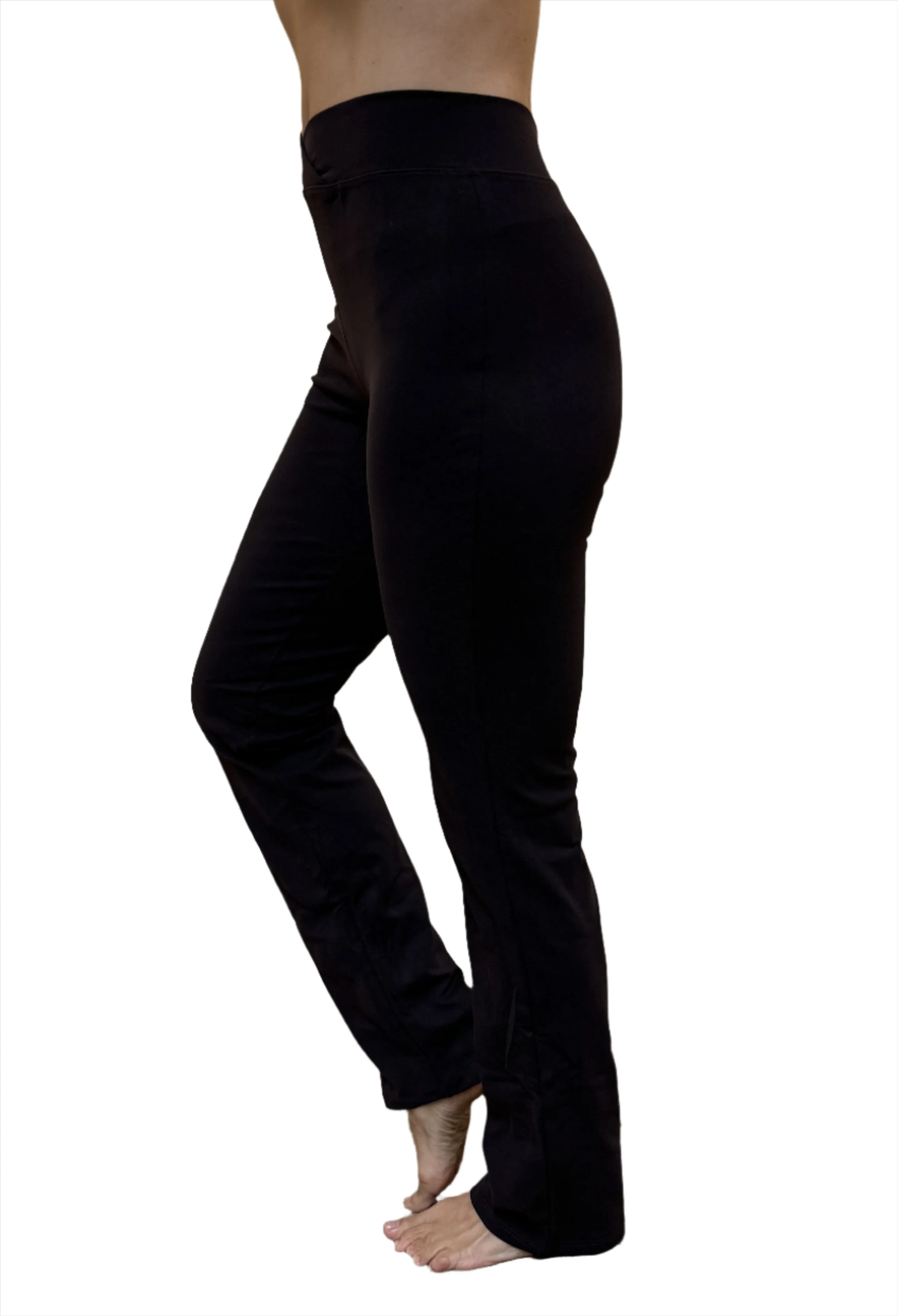 One Step Ahead Brushed Supplex V-Ausschnitt Gerade Bein Hose 260