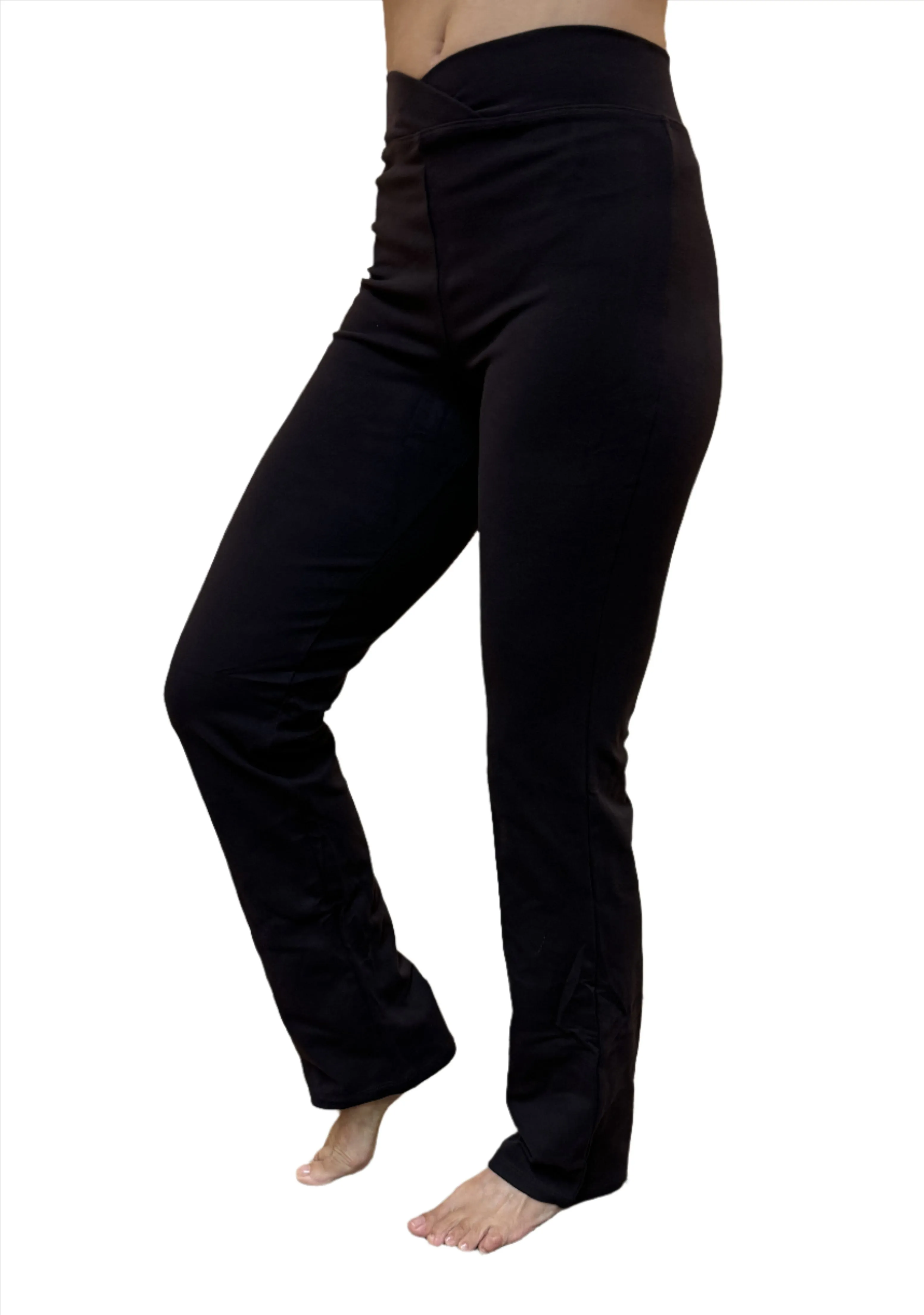 One Step Ahead Brushed Supplex V-Ausschnitt Gerade Bein Hose 260