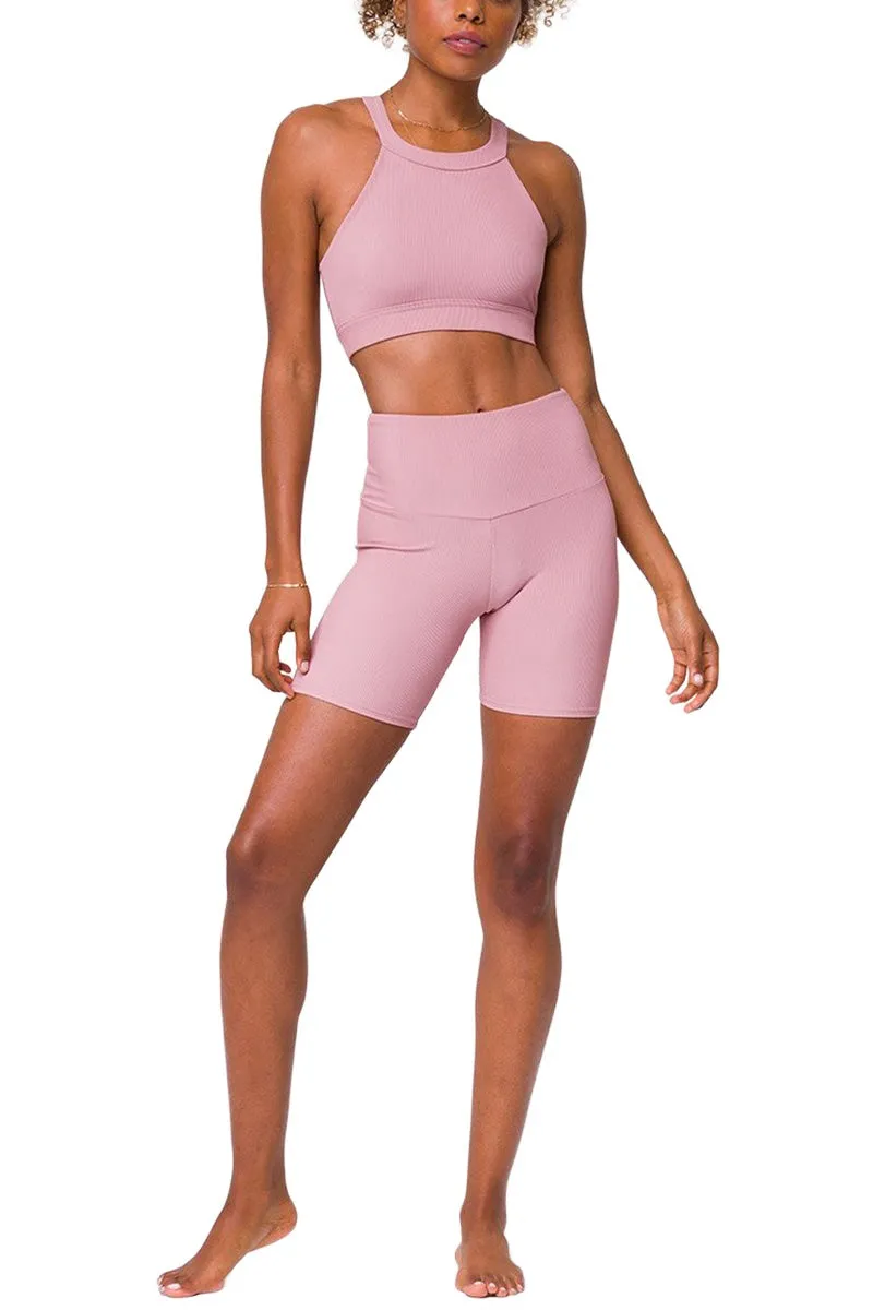 Onzie High-Rise Mini-Biker-Shorts 2262 mit Rippenstruktur