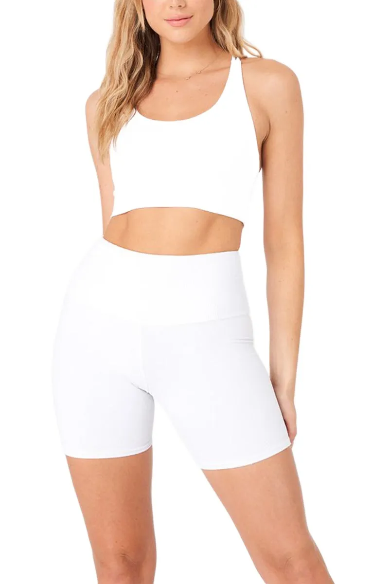 Onzie High-Rise Mini-Biker-Shorts 2262 mit Rippenstruktur