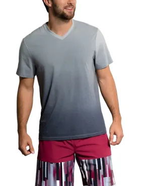 Onzie Yoga Herren Ombré V-Ausschnitt T-Shirt 707 Schwarz