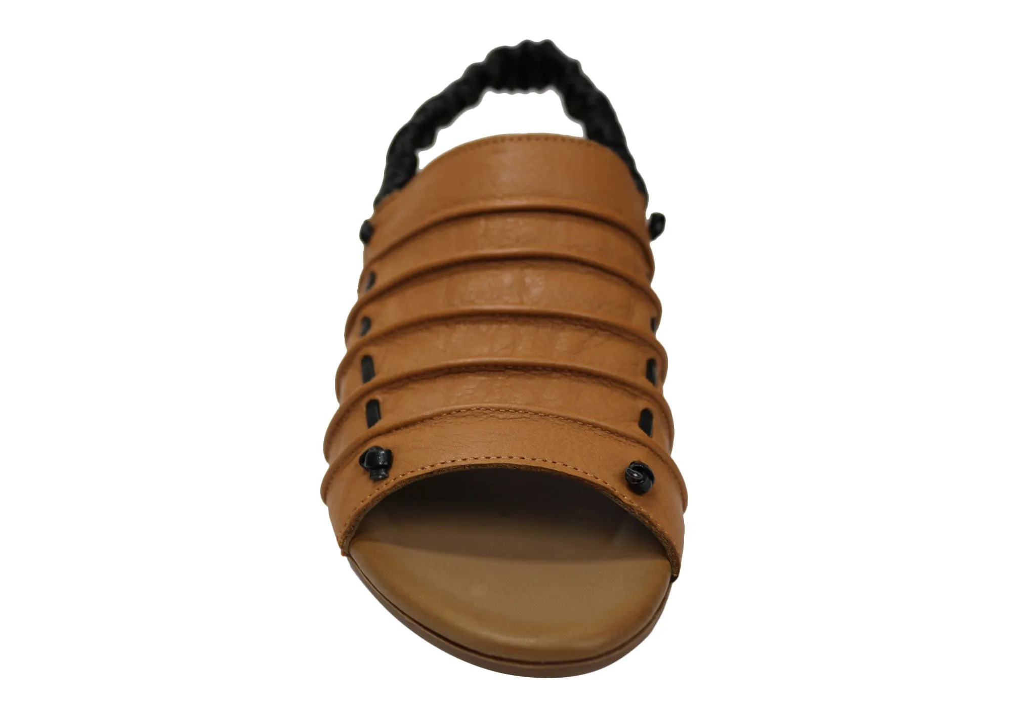 Orizonte Jara Damen Europäische Leder Bequeme Sandalen mit niedrigem Absatz Orizonte Schuhe