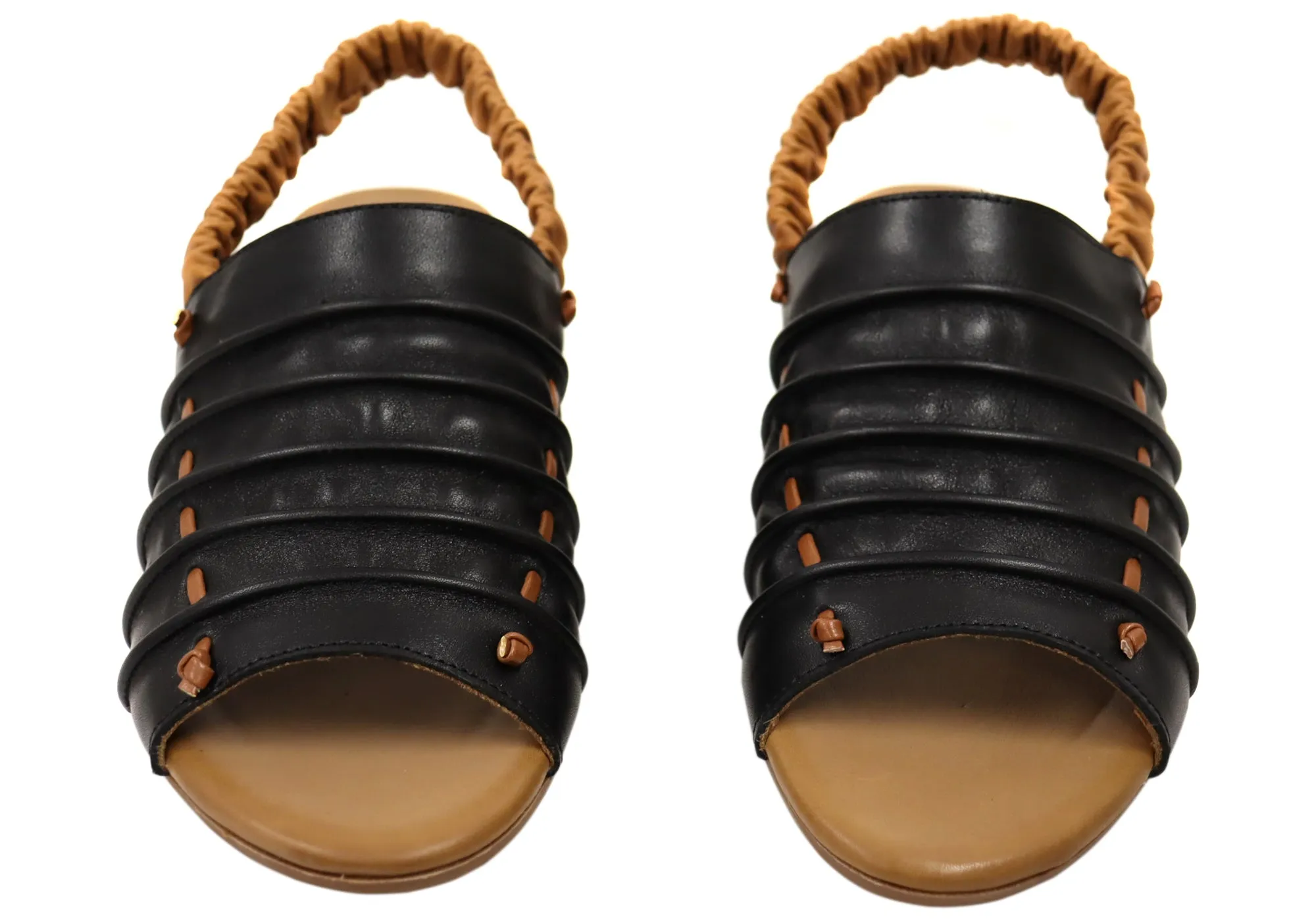 Orizonte Jara Damen Europäische Leder Bequeme Sandalen mit niedrigem Absatz Orizonte Schuhe