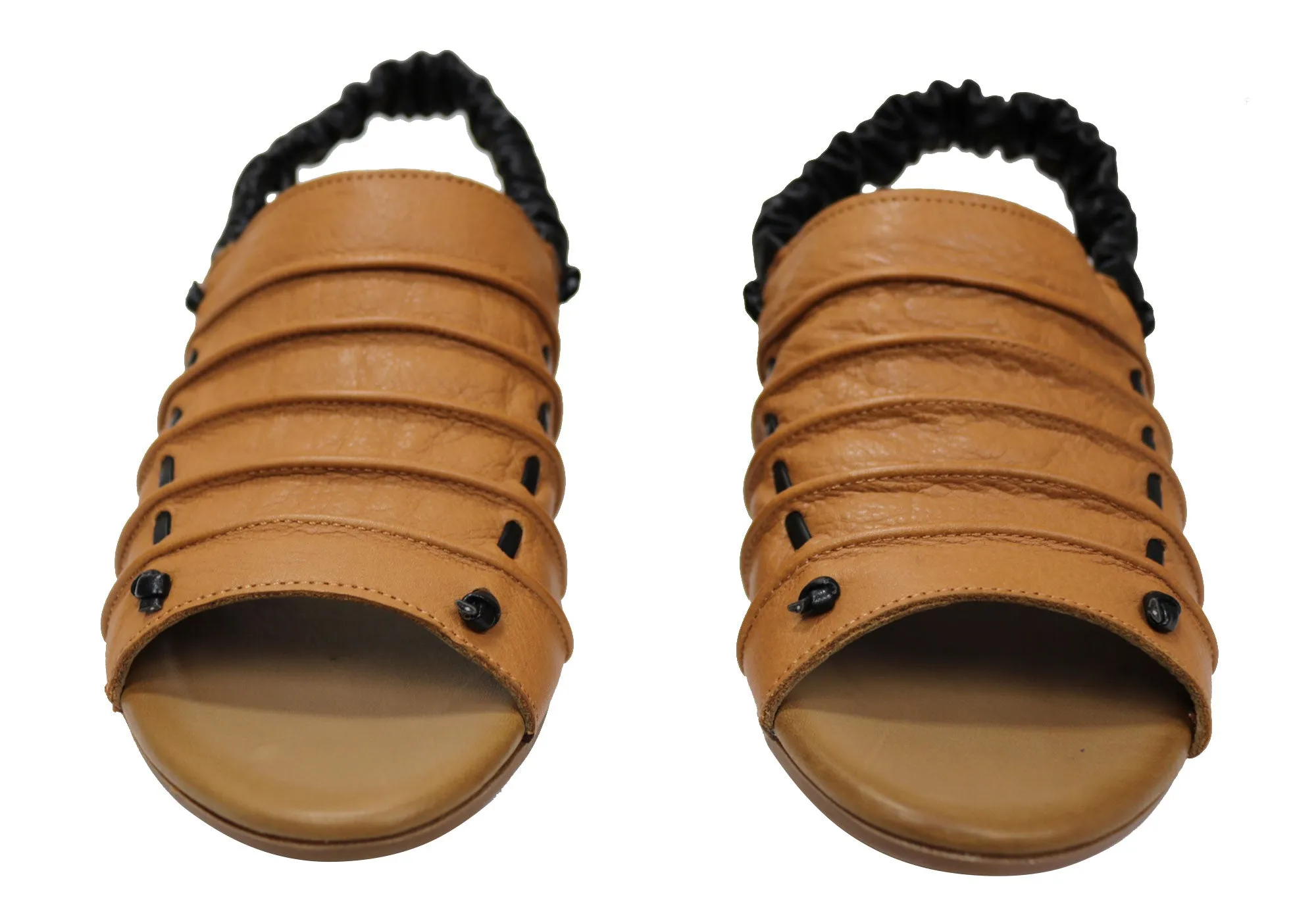 Orizonte Jara Damen Europäische Leder Bequeme Sandalen mit niedrigem Absatz Orizonte Schuhe