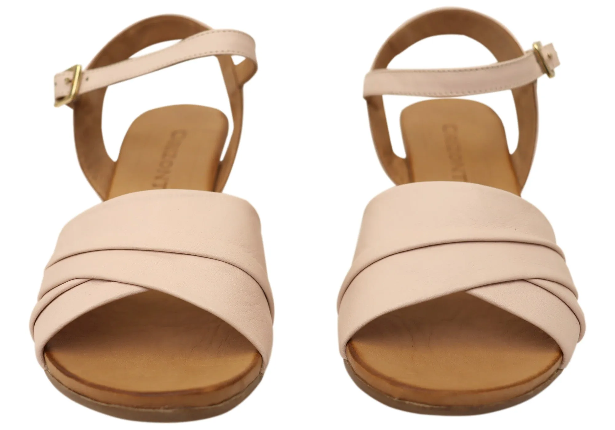 Orizonte Moonlight Damen Europäische Ledere Keil-Sandalen Orizonte Schuhe