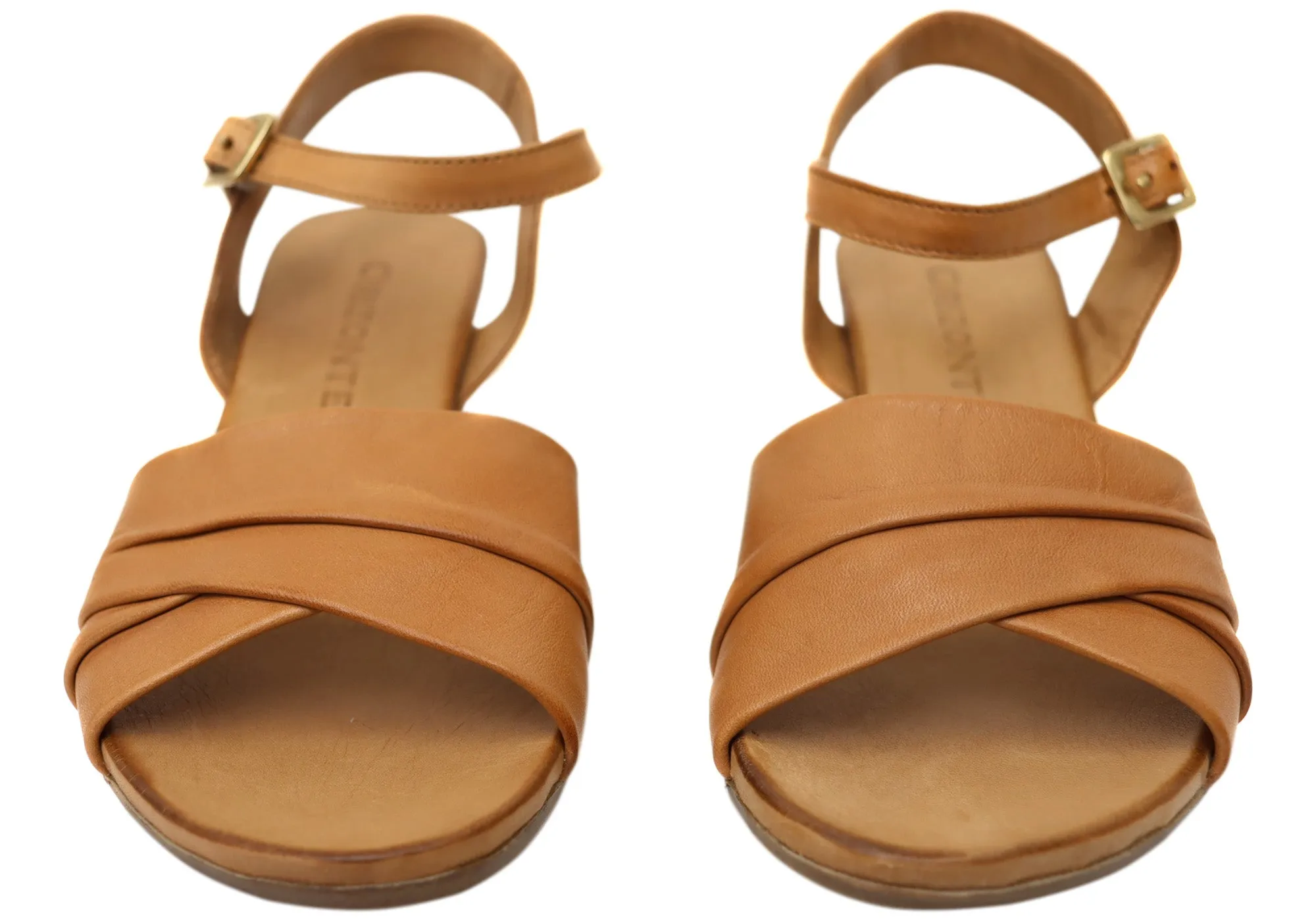 Orizonte Moonlight Damen Europäische Ledere Keil-Sandalen Orizonte Schuhe