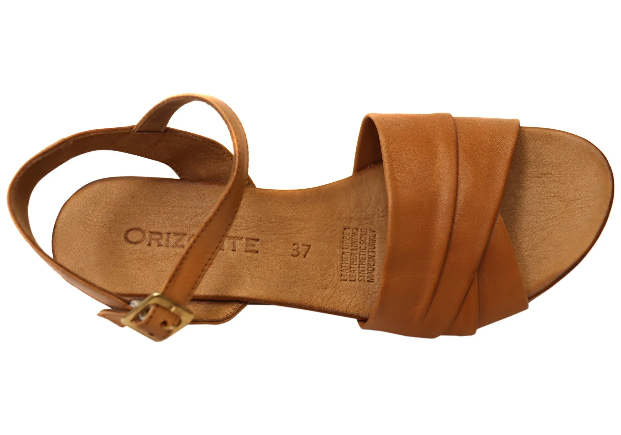 Orizonte Moonlight Damen Europäische Ledere Keil-Sandalen Orizonte Schuhe
