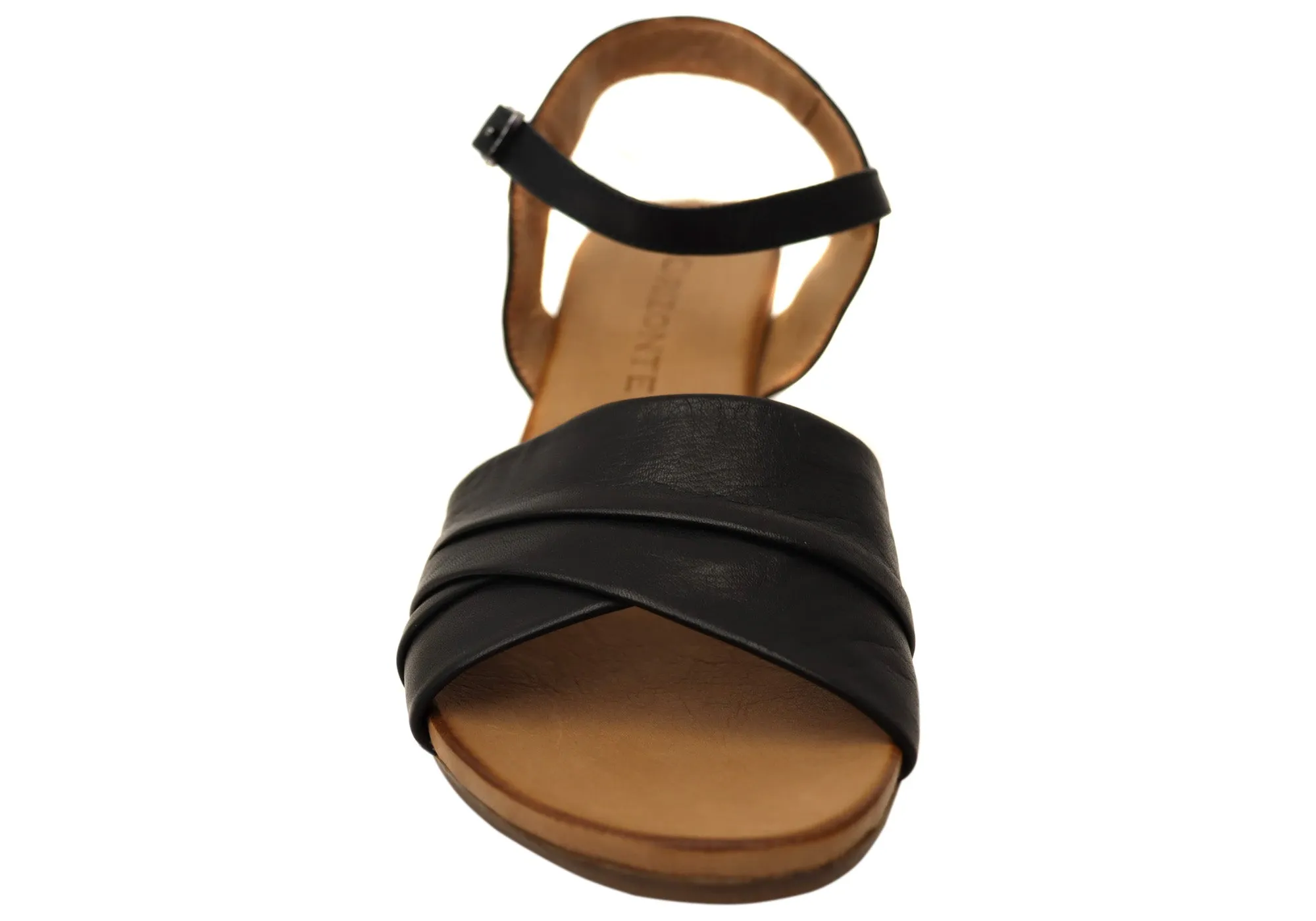 Orizonte Moonlight Damen Europäische Ledere Keil-Sandalen Orizonte Schuhe