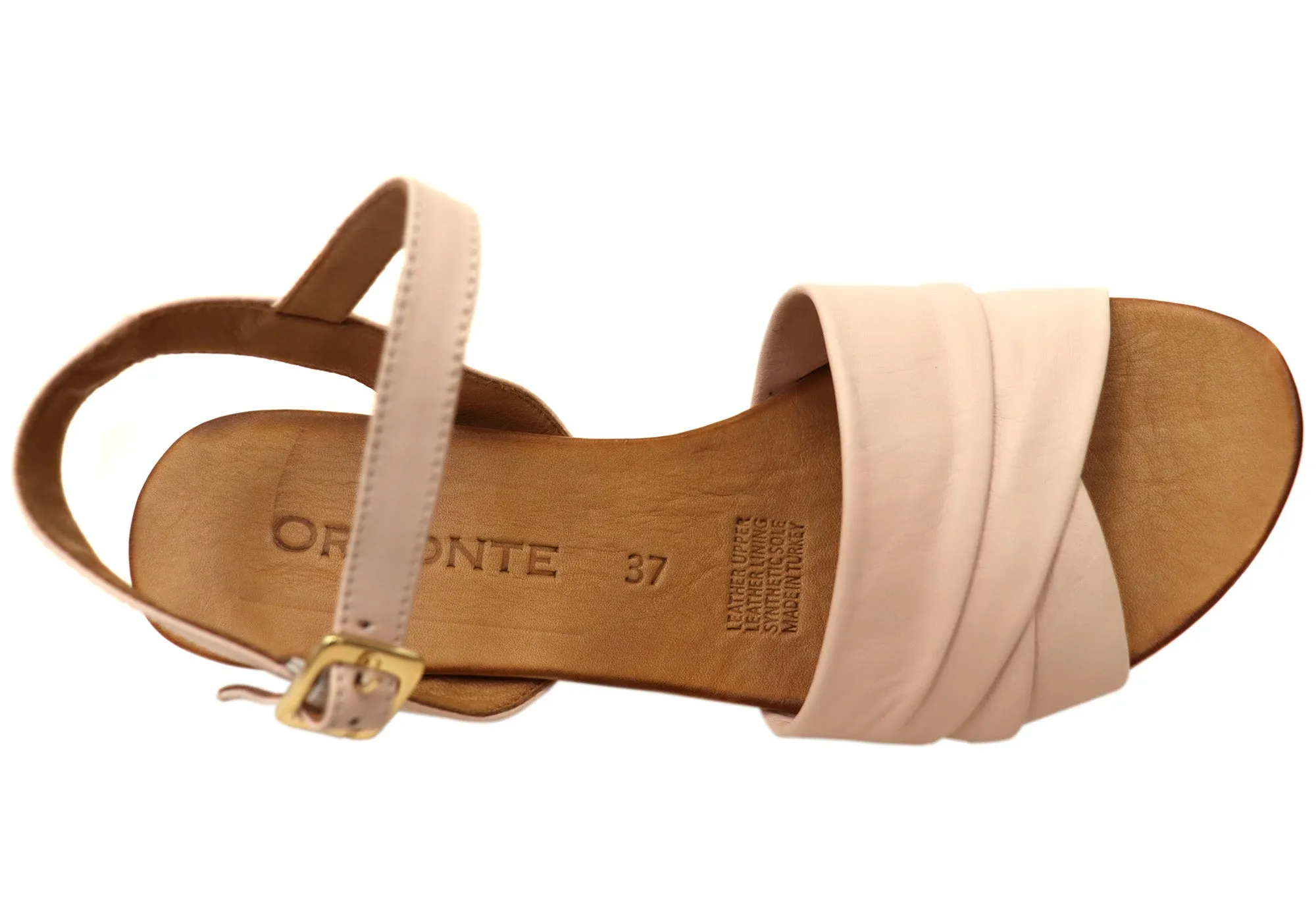 Orizonte Moonlight Damen Europäische Ledere Keil-Sandalen Orizonte Schuhe