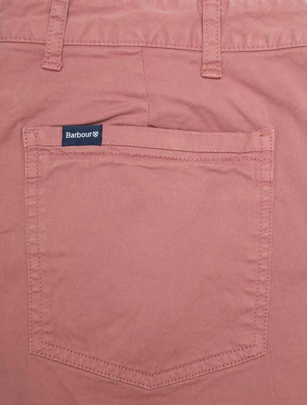 Übergefärbte Twill Shorts Rosa Lehm
