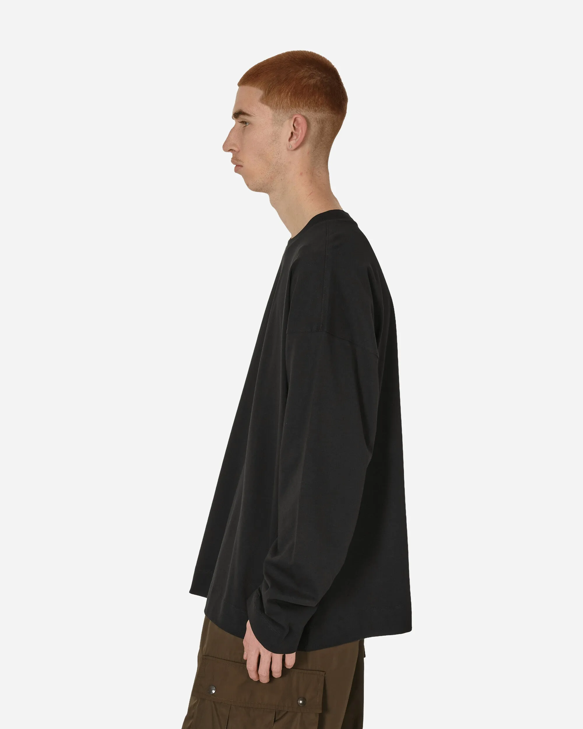 Übergroßes Langarmshirt Schwarz
