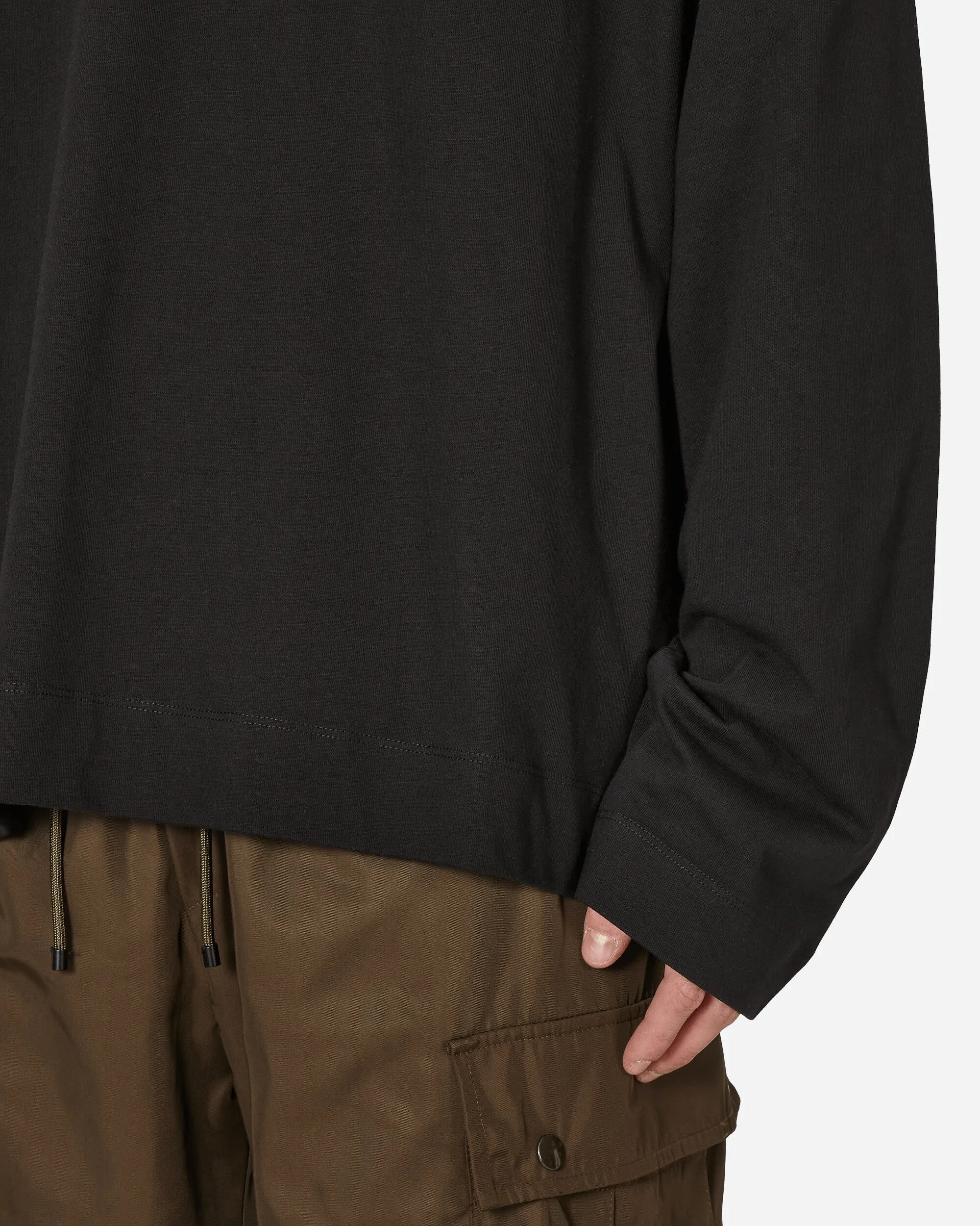 Übergroßes Langarmshirt Schwarz