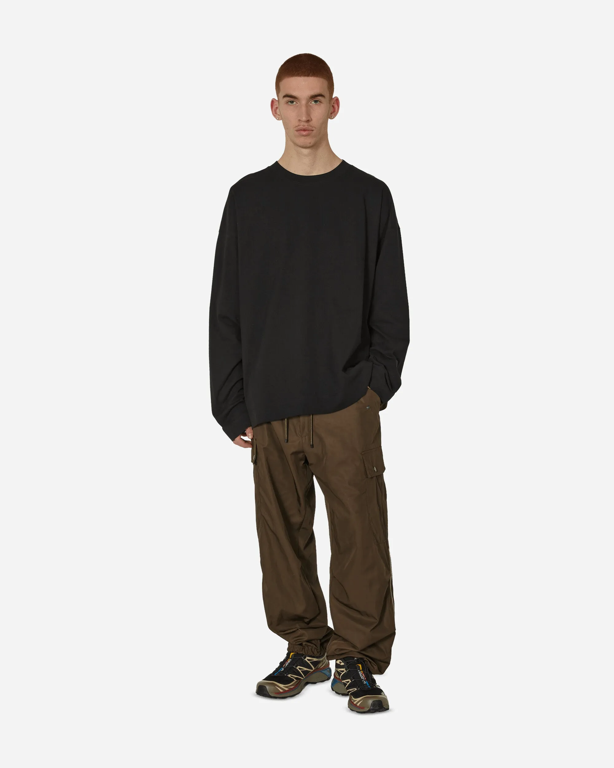 Übergroßes Langarmshirt Schwarz