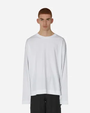Übergroßes Langarm-T-Shirt Weiß