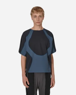 Gepaneltes T-Shirt Dunkelgrau
