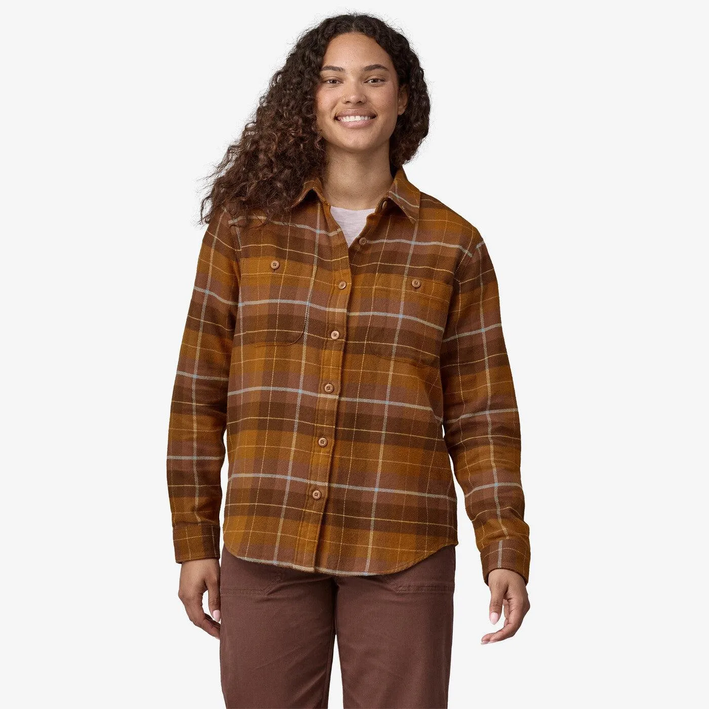 Patagonia Fjord Flannel Hemd Happy Camper: Shelter Braun Patagonia Kleidung