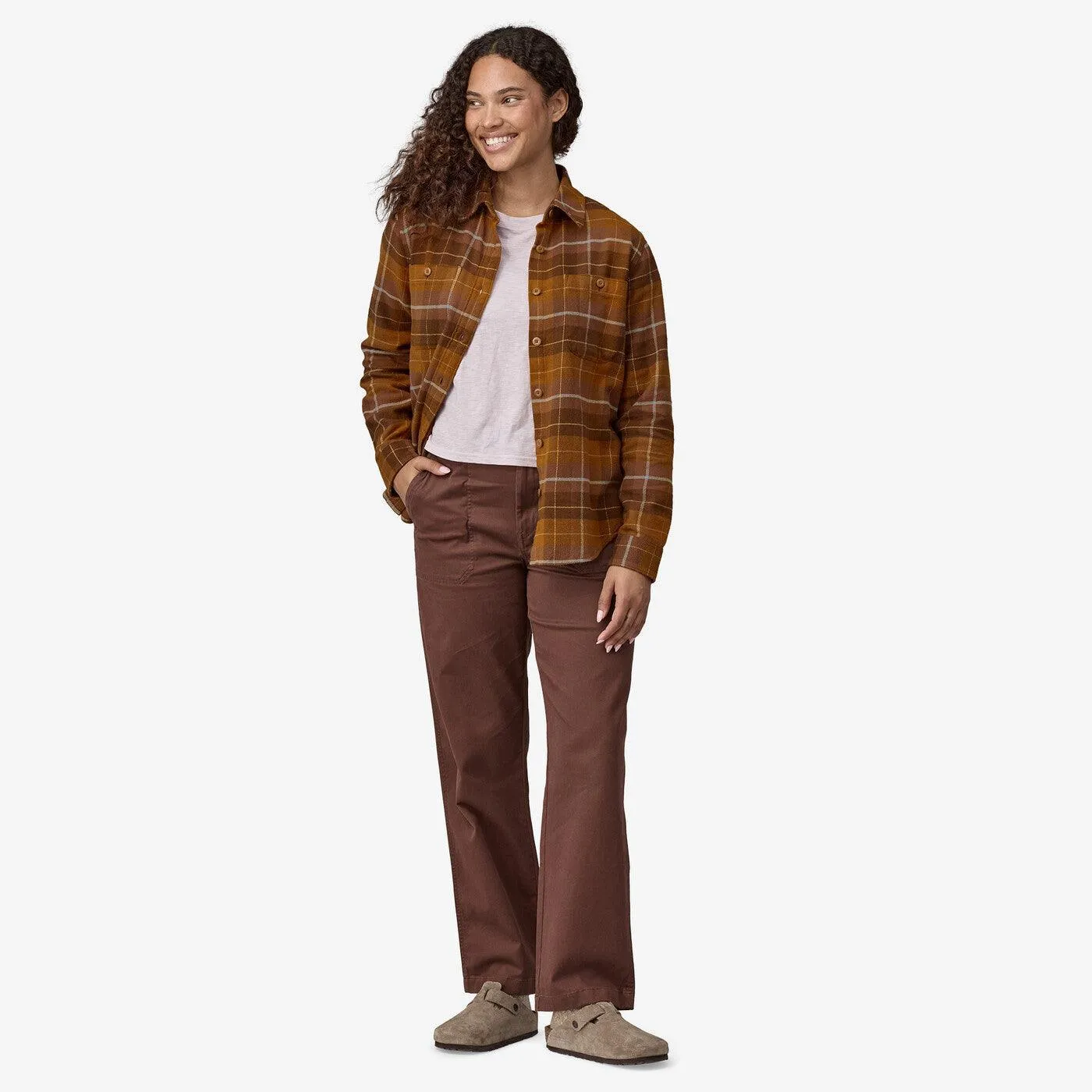 Patagonia Fjord Flannel Hemd Happy Camper: Shelter Braun Patagonia Kleidung