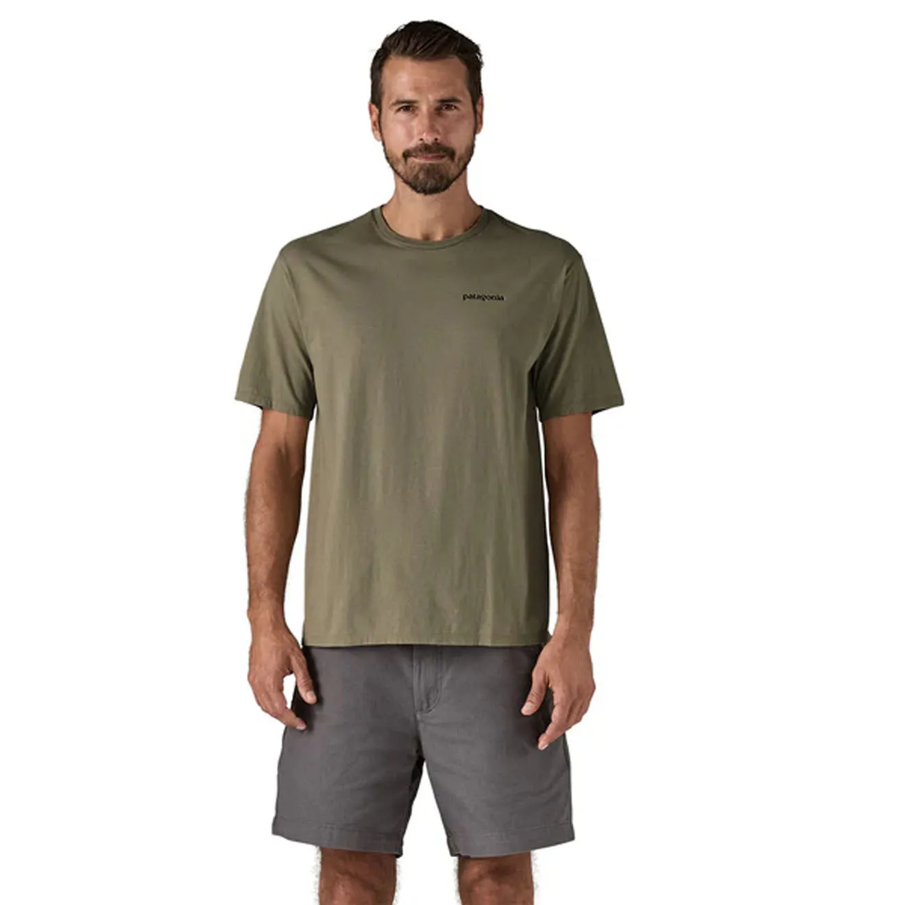 Patagonia Home Wasser Forelle Bio T-Shirt Flussfels Grün