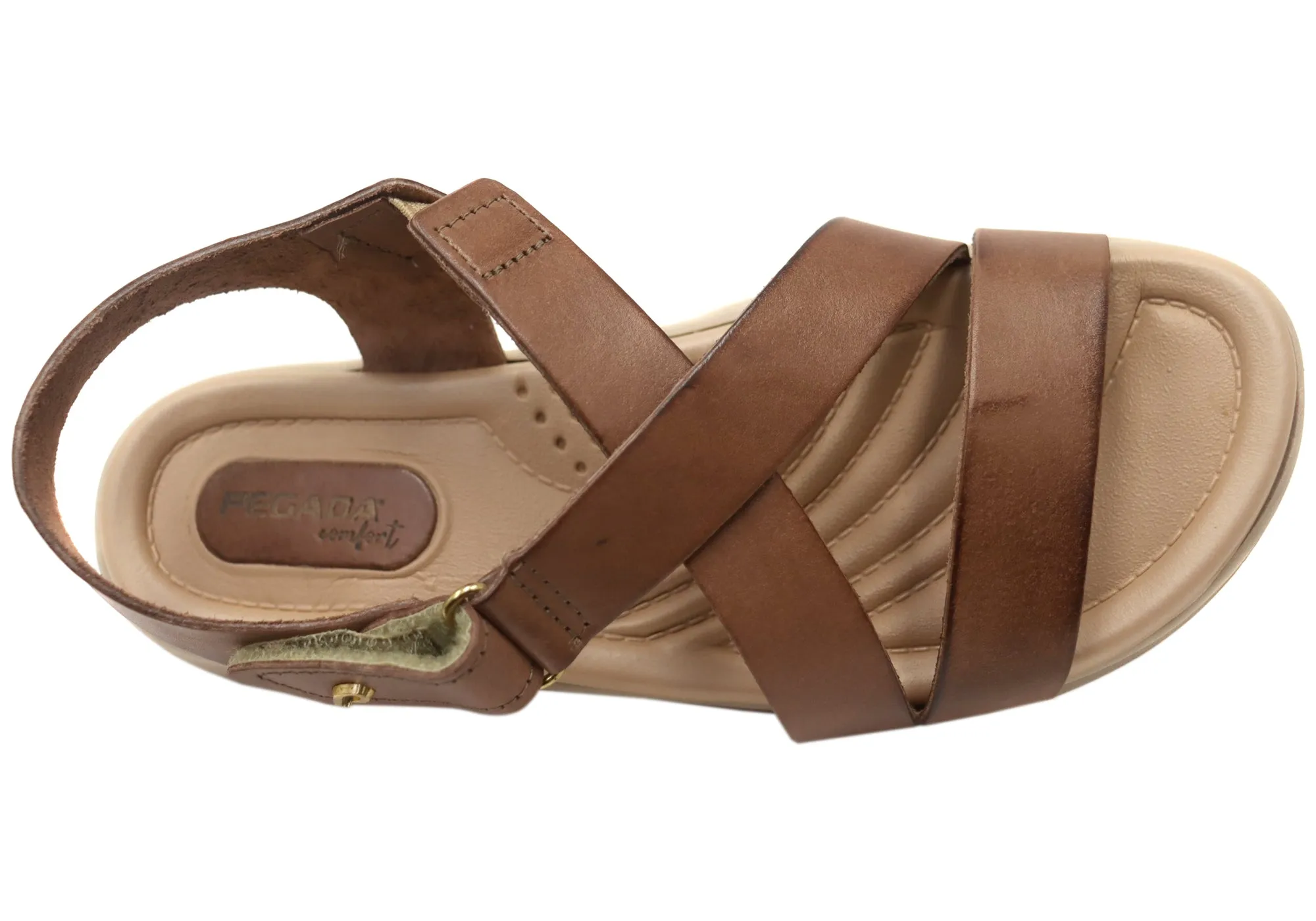 Pegada Mavada Damen Bequeme Ledersandalen Hergestellt in Brasilien Pegada Schuhe