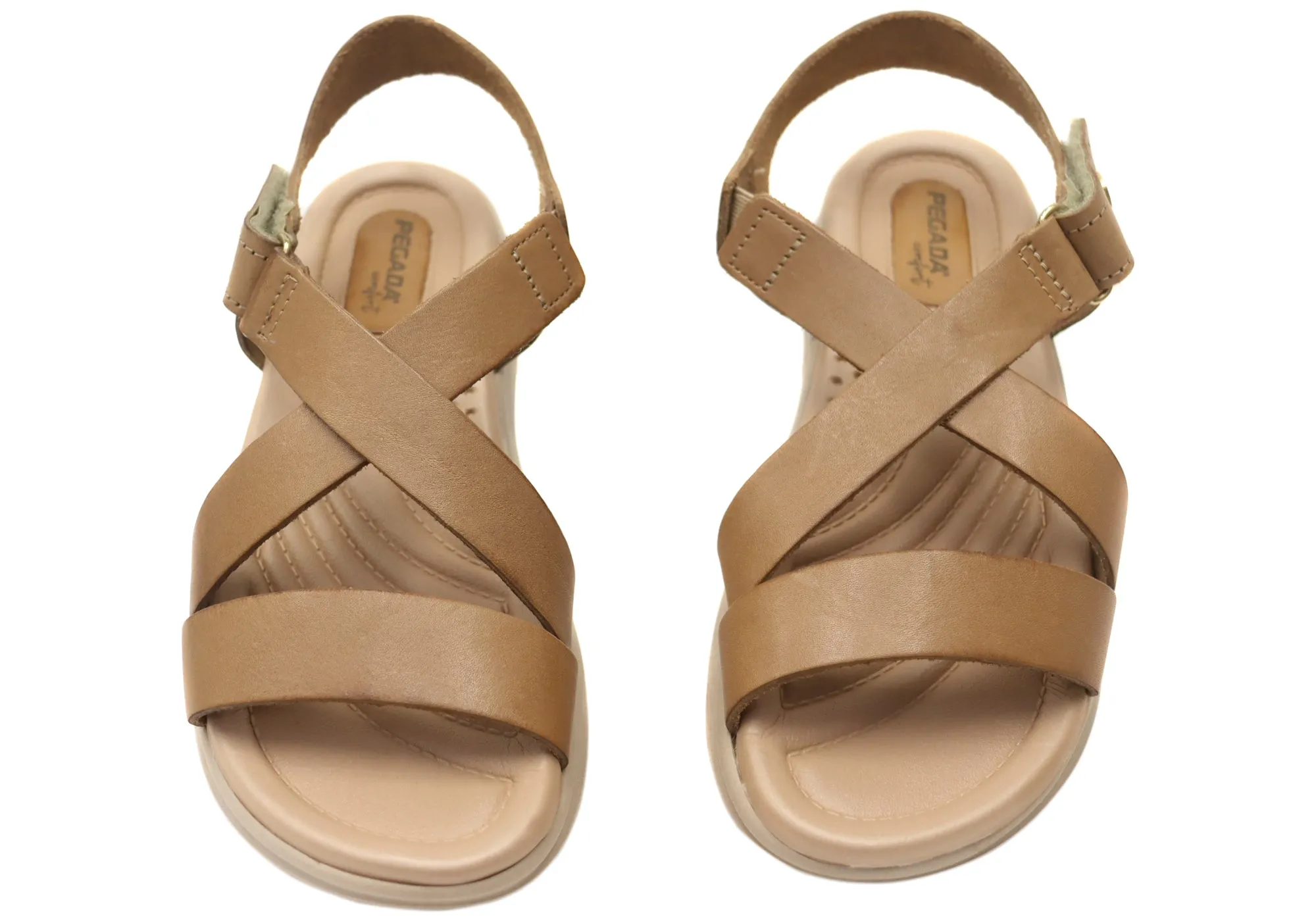 Pegada Mavada Damen Bequeme Ledersandalen Hergestellt in Brasilien Pegada Schuhe