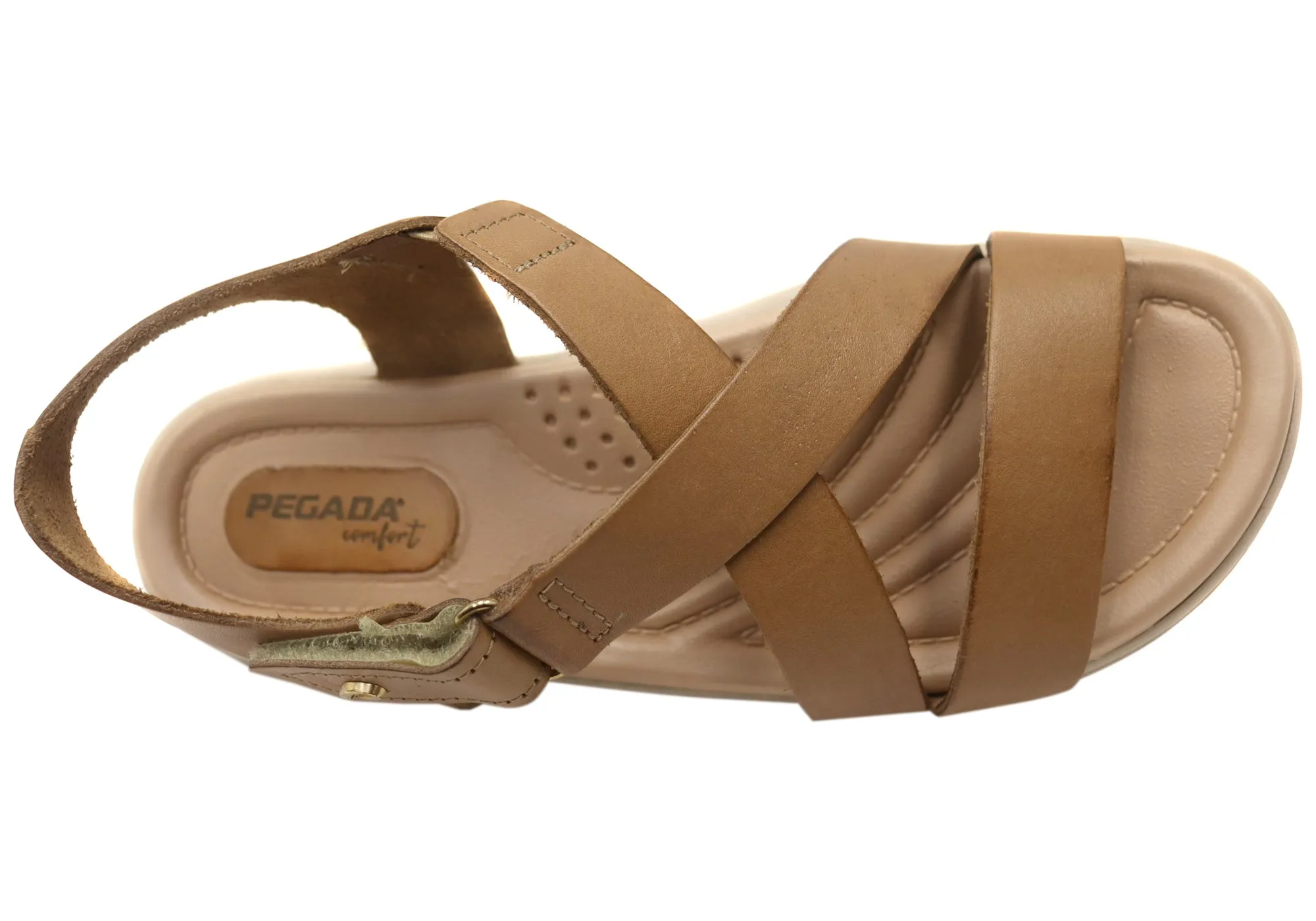Pegada Mavada Damen Bequeme Ledersandalen Hergestellt in Brasilien Pegada Schuhe