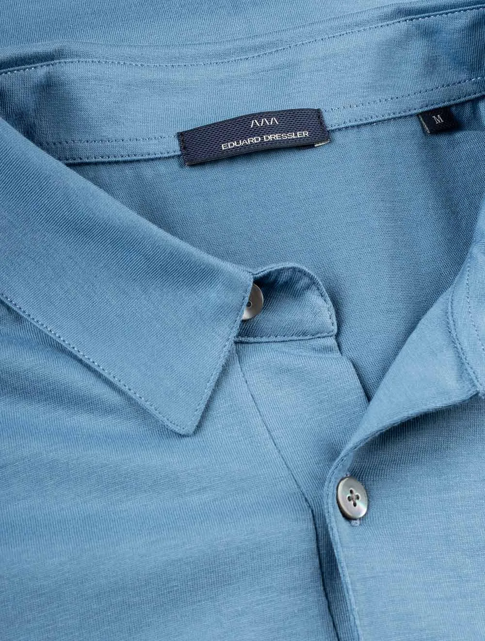 Pima-Baumwoll-Polohemd Blau