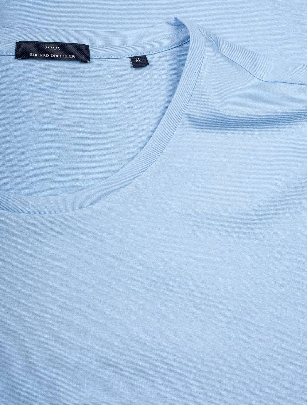Pima-Baumwoll-T-Shirt Blau