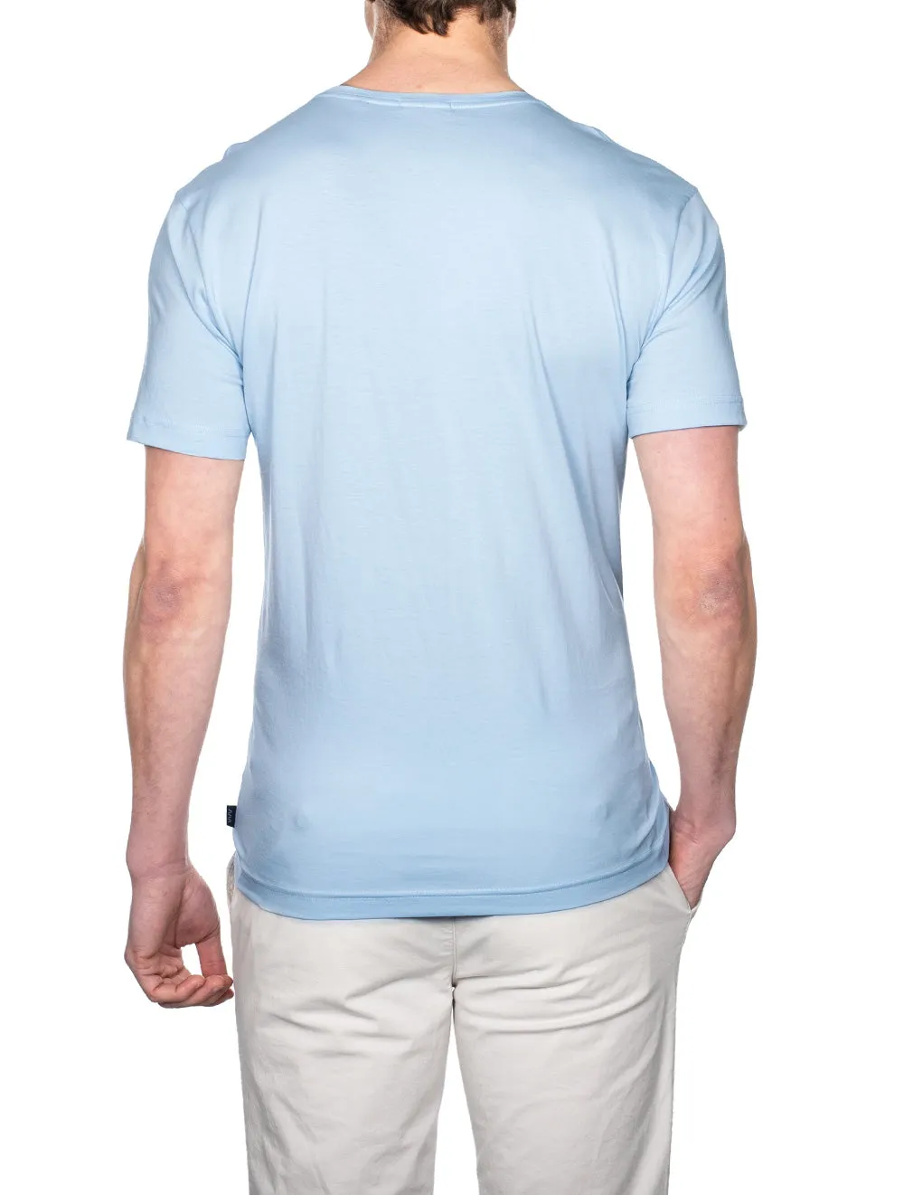 Pima-Baumwoll-T-Shirt Blau