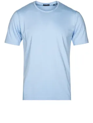 Pima-Baumwoll-T-Shirt Blau