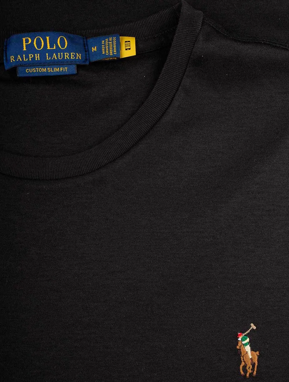 Pima Polo T-Shirt Schwarz