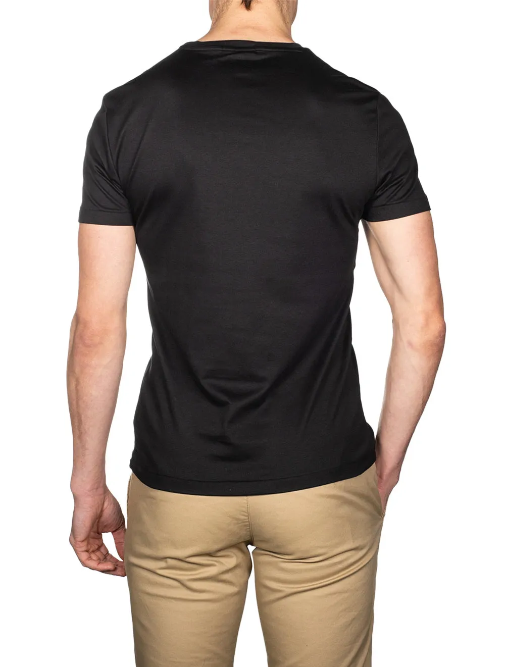 Pima Polo T-Shirt Schwarz