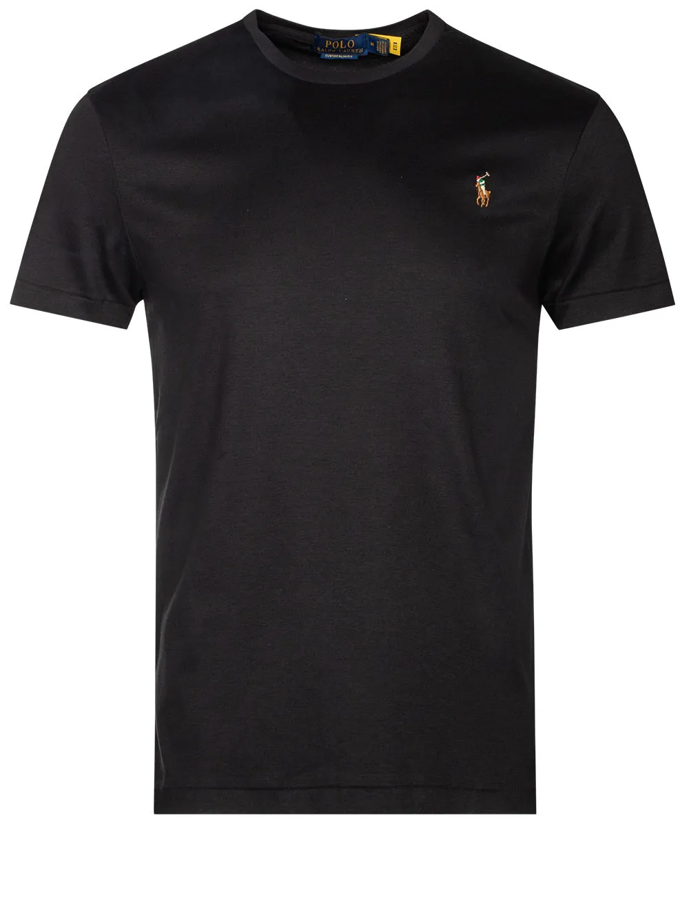 Pima Polo T-Shirt Schwarz