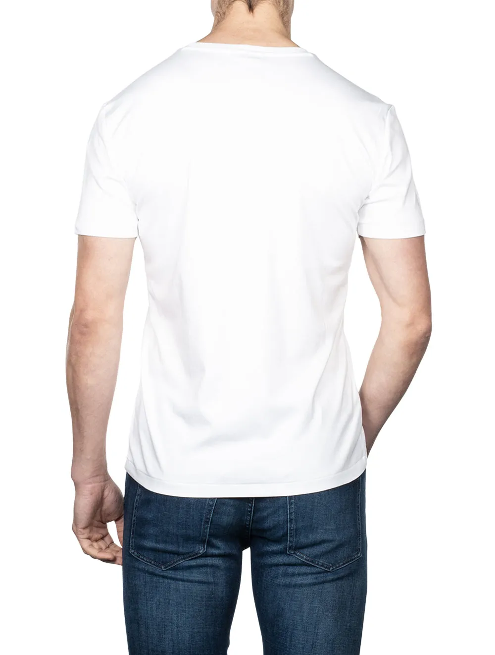 Pima Polo T-Shirt Weiß