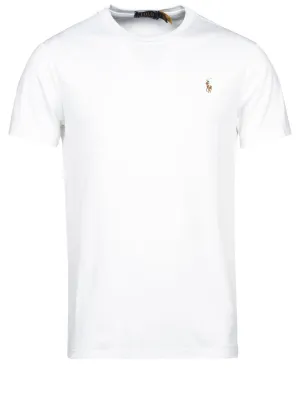 Pima Polo T-Shirt Weiß
