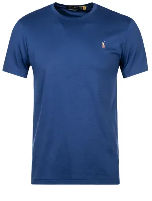 Pima Polo T-Shirt Blau