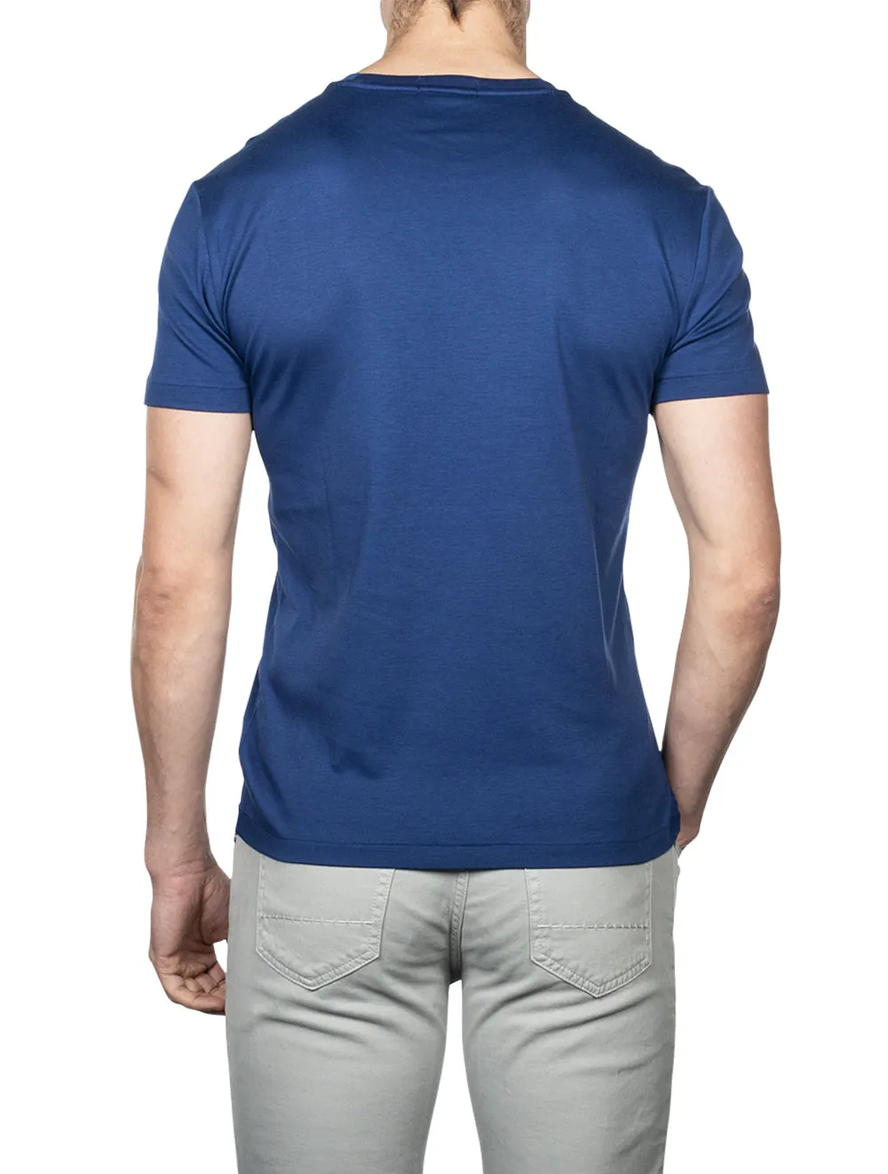 Pima Polo T-Shirt Blau