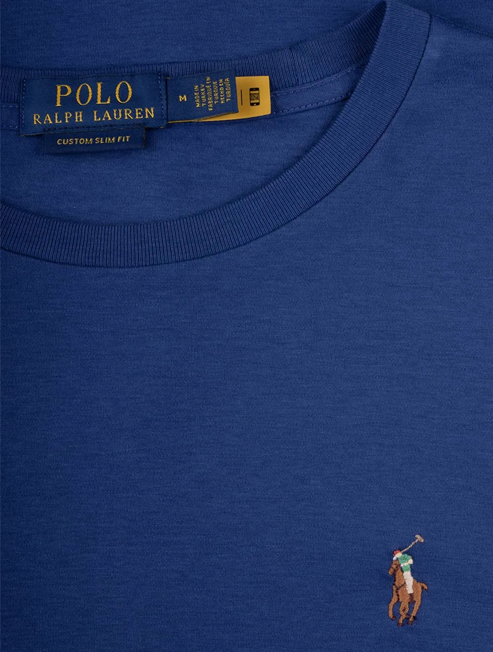 Pima Kurzarm T-Shirt Blau