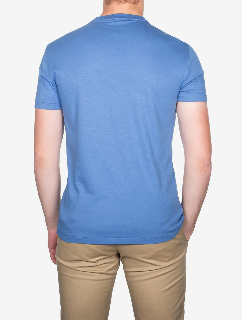 Pima Kurzarm T-Shirt Blau