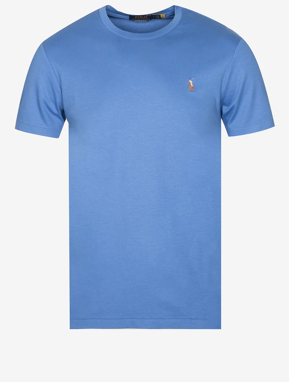 Pima Kurzarm T-Shirt Blau