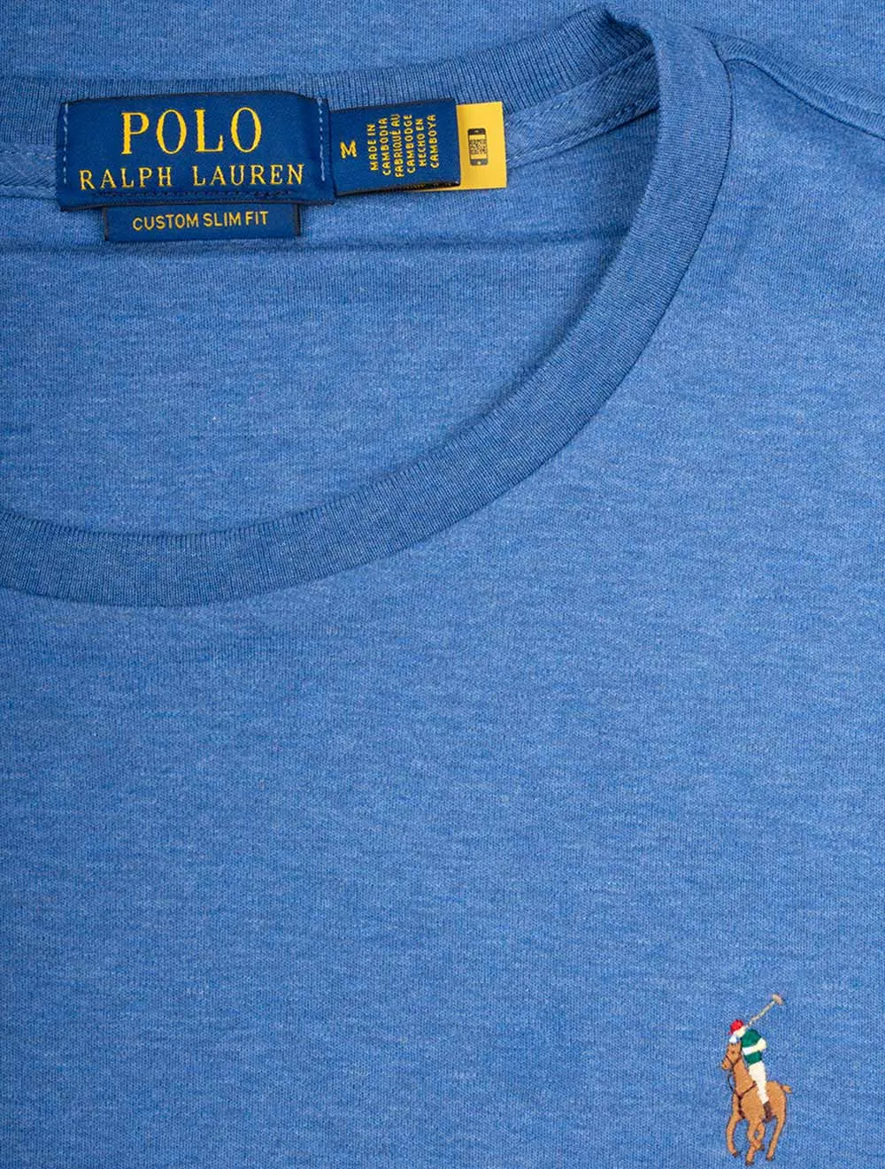 Pima Kurzarm T-Shirt Blau