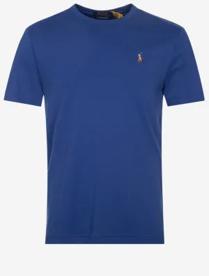 Pima Kurzarm T-Shirt Blau