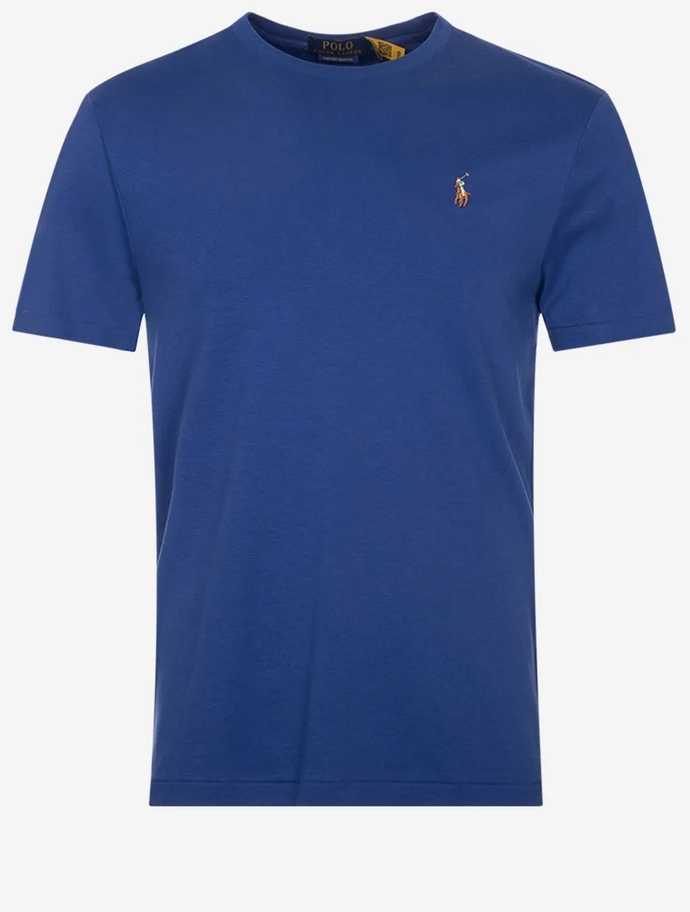 Pima Kurzarm T-Shirt Blau