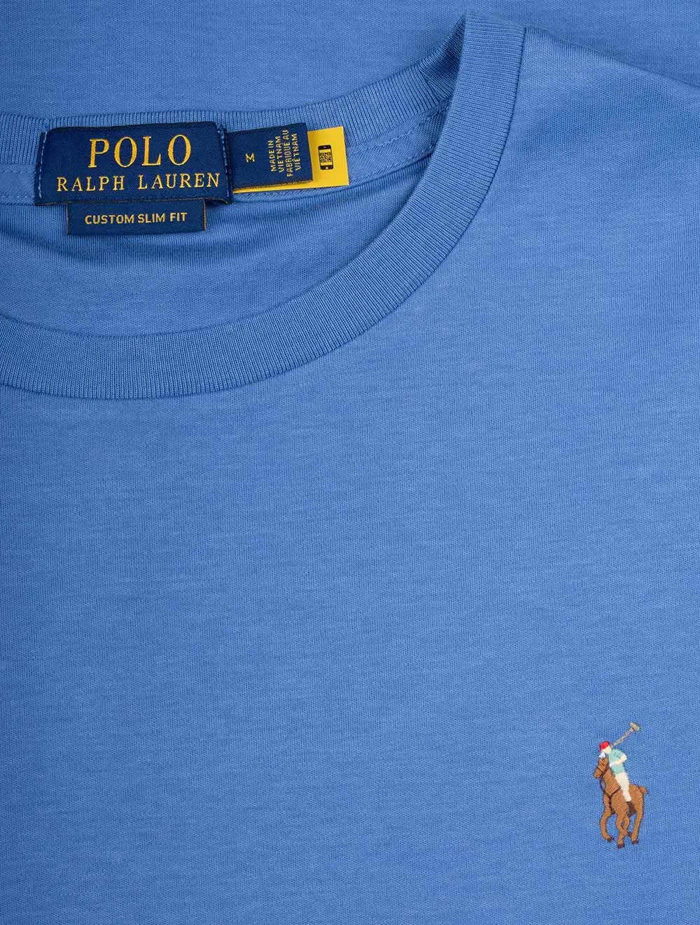 Pima Kurzarm T-Shirt Blau