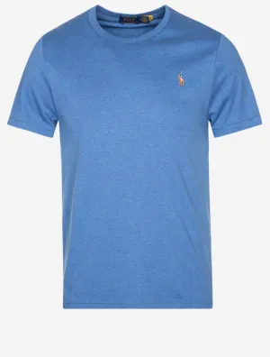 Pima Kurzarm T-Shirt Blau